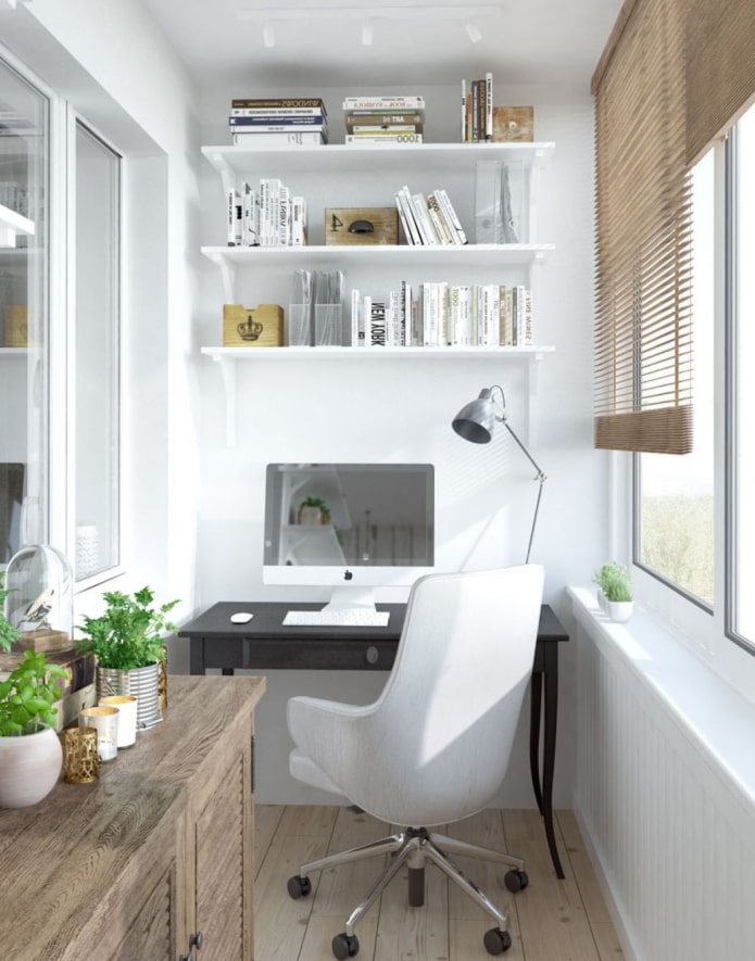 furnishings in the interior of the loggia