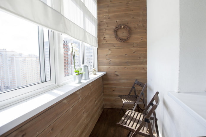 wall decoration in the interior of the balcony