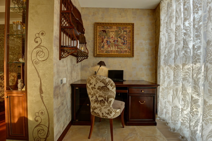 loggia design in classic style