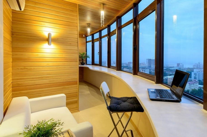 wall decoration in the interior of the balcony