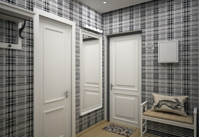 hallway interior in gray tones