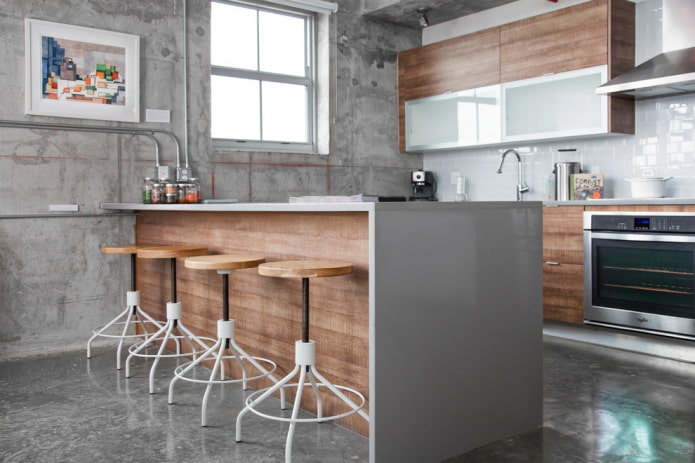 gray loft-style interior