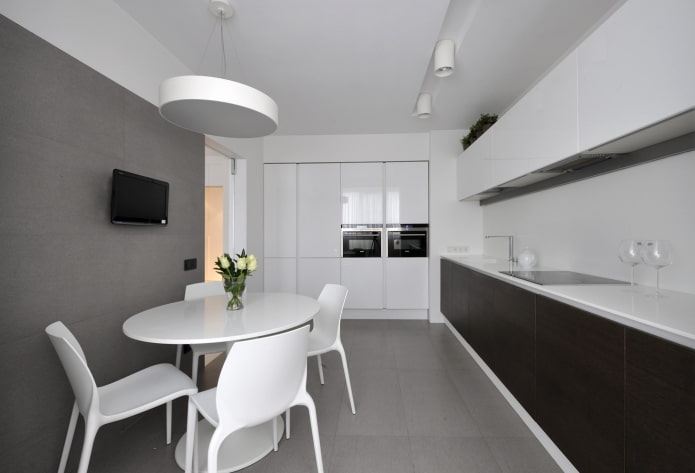 interior design in gray and white colors