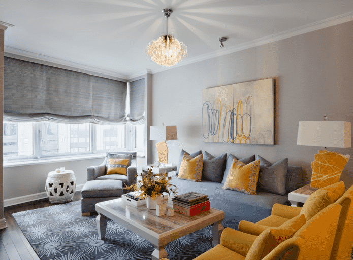 interior design in gray tones