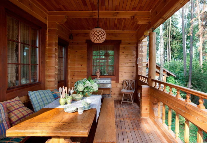 balcony design in the interior of a log house balcony design in the interior of a log house