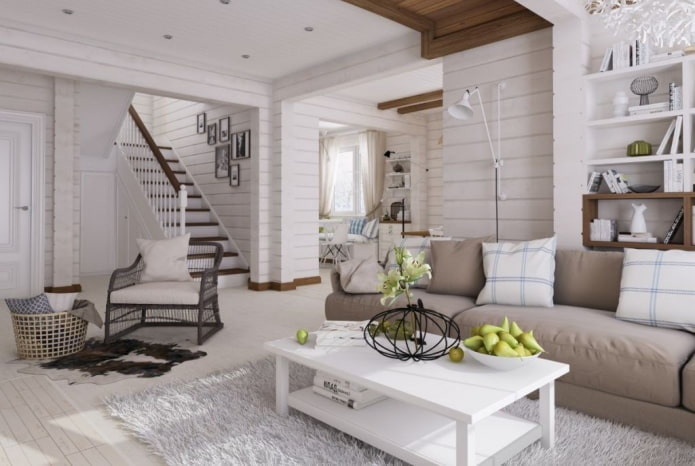 log house in scandinavian style log house in scandinavian style