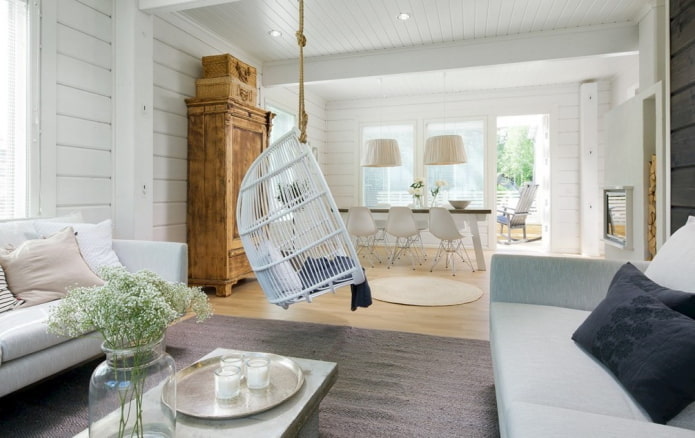 log house in scandinavian style log house in scandinavian style