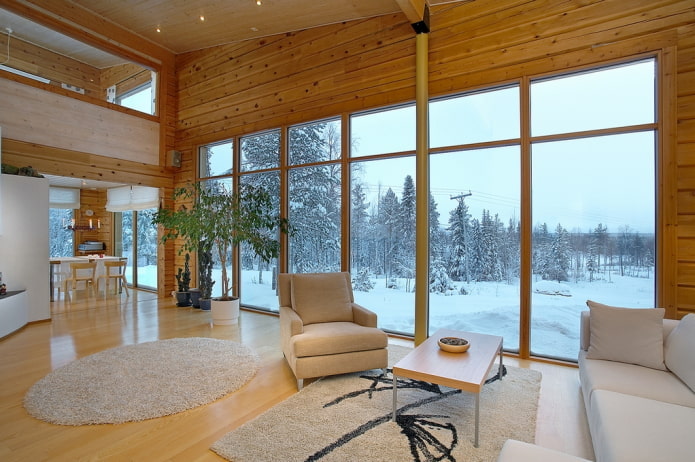 log house design with panoramic windows log house design with panoramic windows