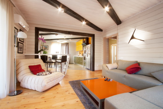 lighting in the interior of a log house lighting in the interior of a log house