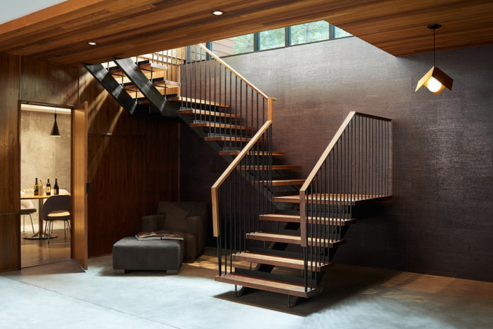 staircase design in the interior of a private house