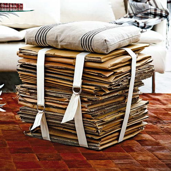 Cardboard pouf Cardboard pouf