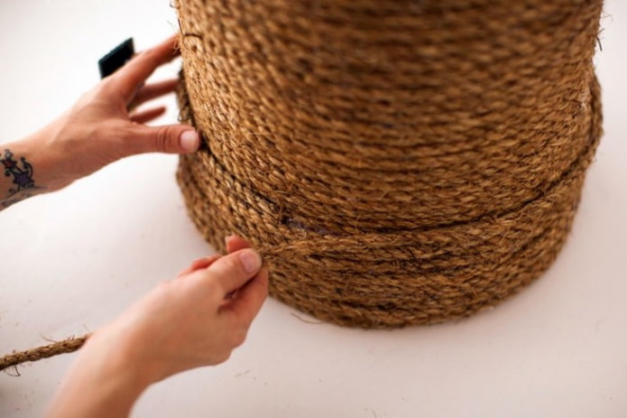 jute decorated bucket jute decorated bucket