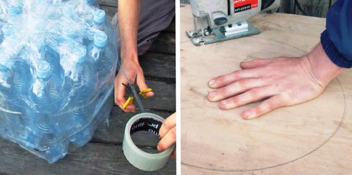 bottle pouf bottle pouf