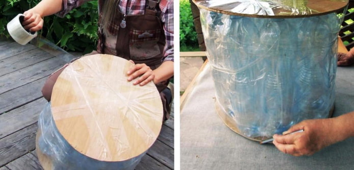 bottle pouf bottle pouf