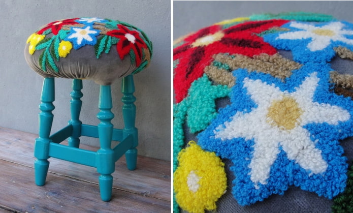 Stool pouf Stool pouf