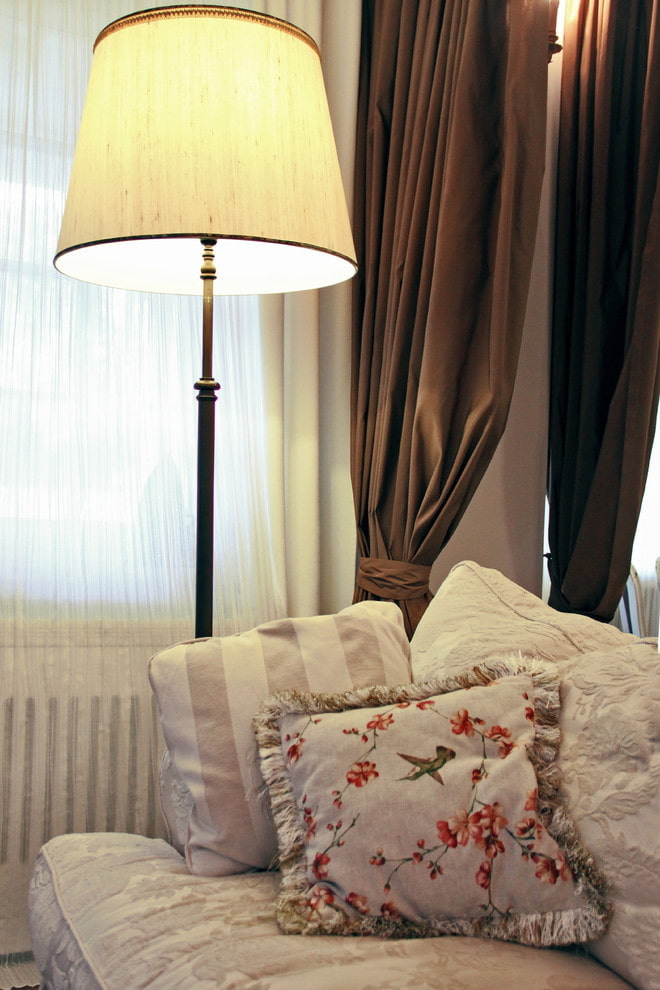 Provence style pillows and curtains