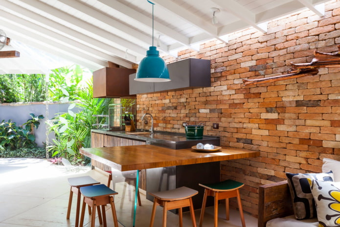 summer kitchen in the house