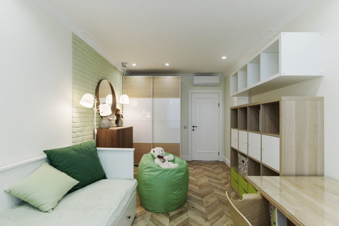 the color scheme of the nursery in the nordic style