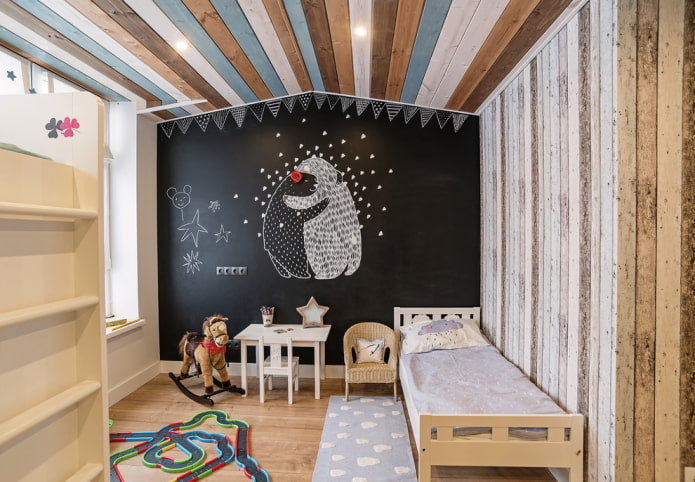 decoration of a children's room in a nordic style