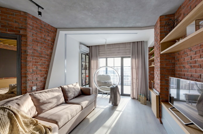 Brick walls, concrete ceiling Brick walls, concrete ceiling