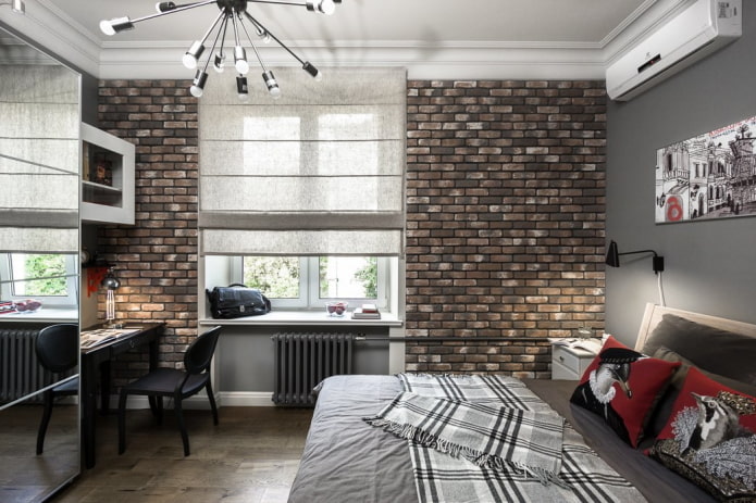 decoration of a children's room in an industrial style