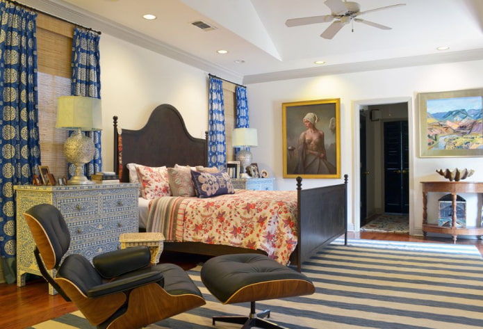 eclectic bedroom design