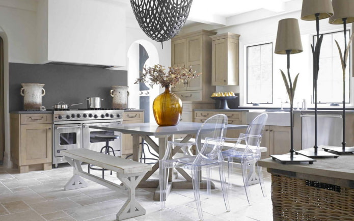 eclectic style kitchen interior