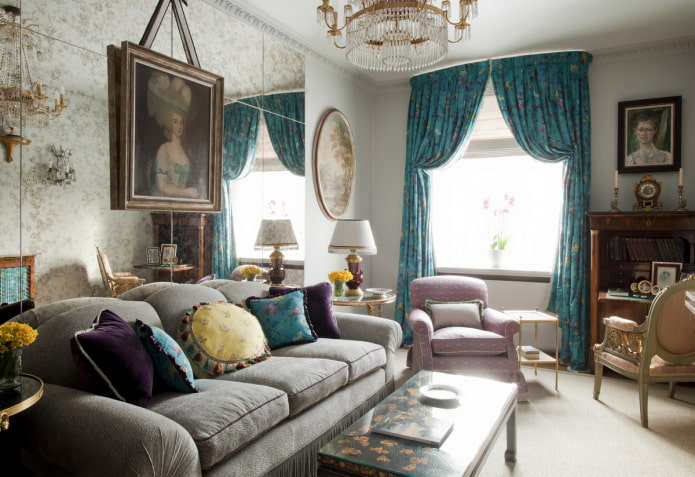 decor in the interior in eclectic style