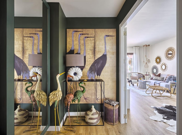 hallway design in eclectic style