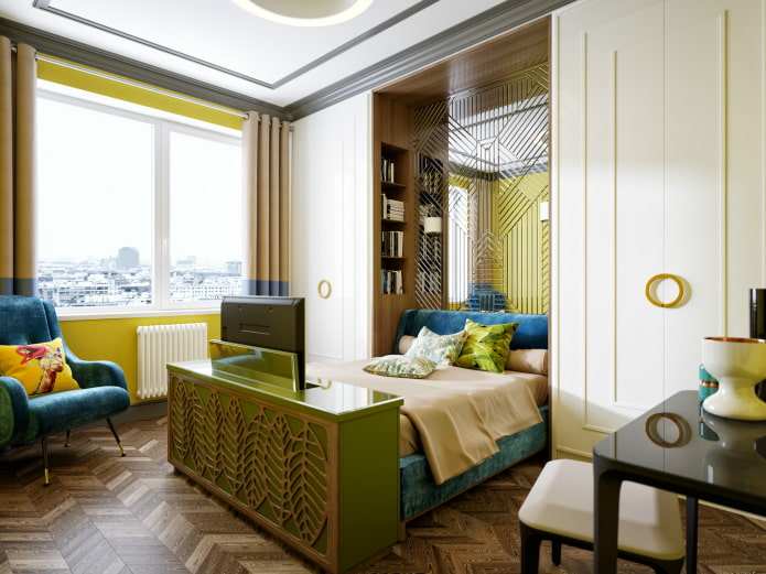 interior decoration in eclectic style