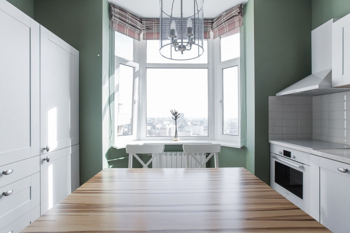 curtains on the bay window