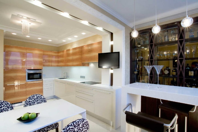 lighting in the interior of the kitchen in modern style lighting in the interior of the kitchen in modern style