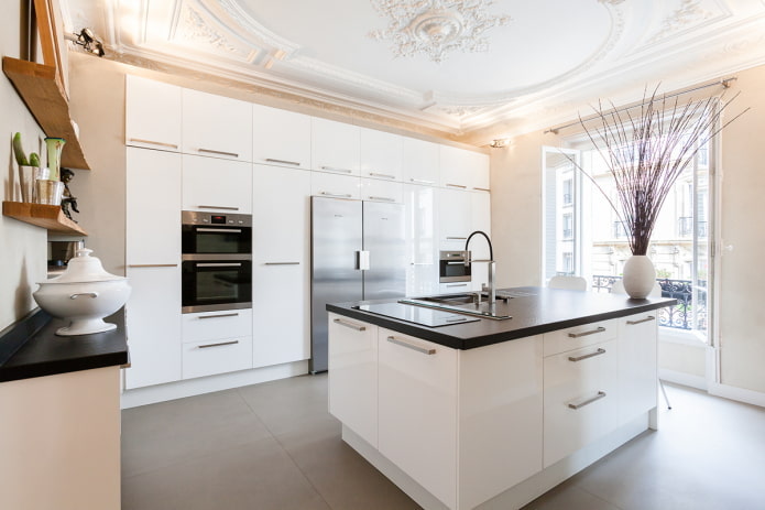 decor in the interior of the kitchen in the style of modern decor in the interior of the kitchen in the style of modern