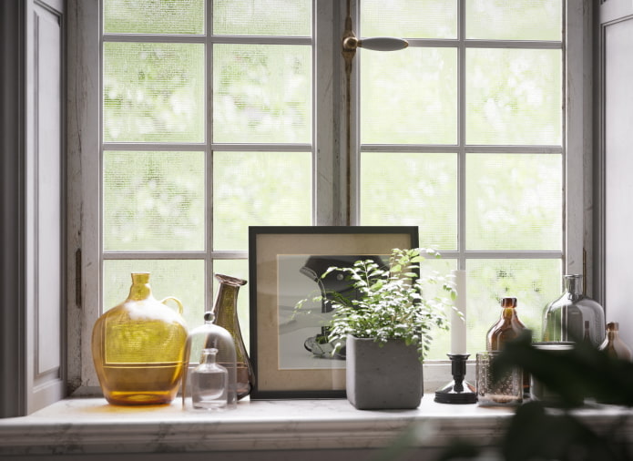 Bottles and photo frame
