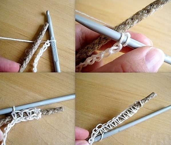 We knit air loops We knit air loops