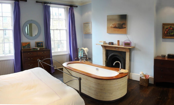 Bathroom near the fireplace Bathroom near the fireplace