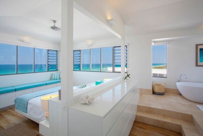 Bedroom with sea view Bedroom with sea view