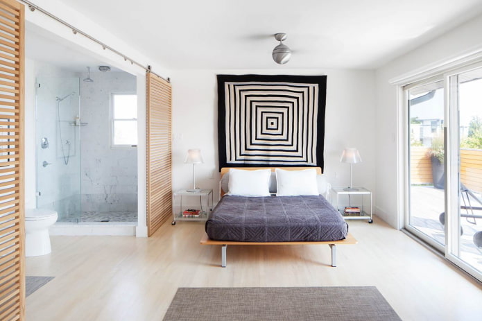 Scandinavian bedroom shower room Scandinavian bedroom shower room