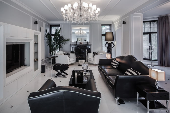 lighting and decor in the living room in black and white lighting and decor in the living room in black and white