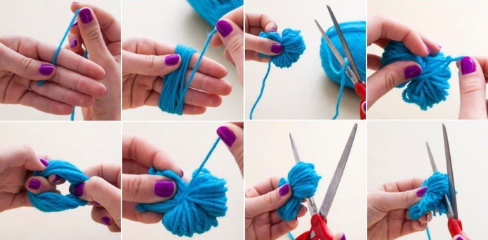Making a pompom Making a pompom