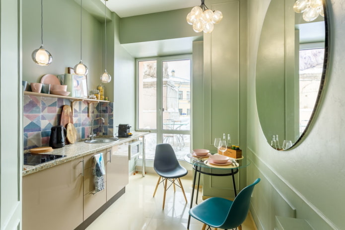 color scheme of a small kitchen