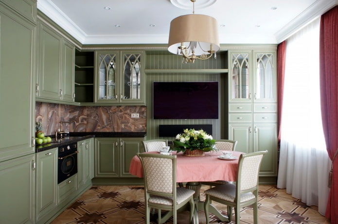 small kitchen in classic style