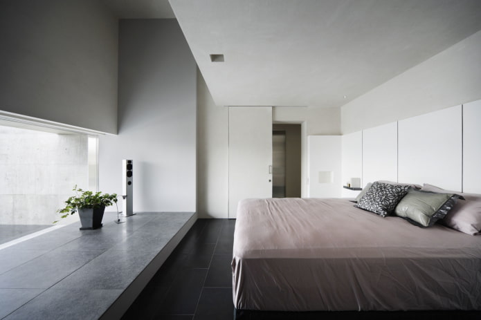 finishing the bedroom in a minimalist style