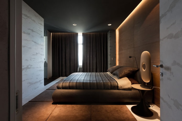 men's bedroom in a minimalist style
