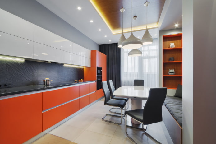 kitchen decoration in orange tones kitchen decoration in orange tones