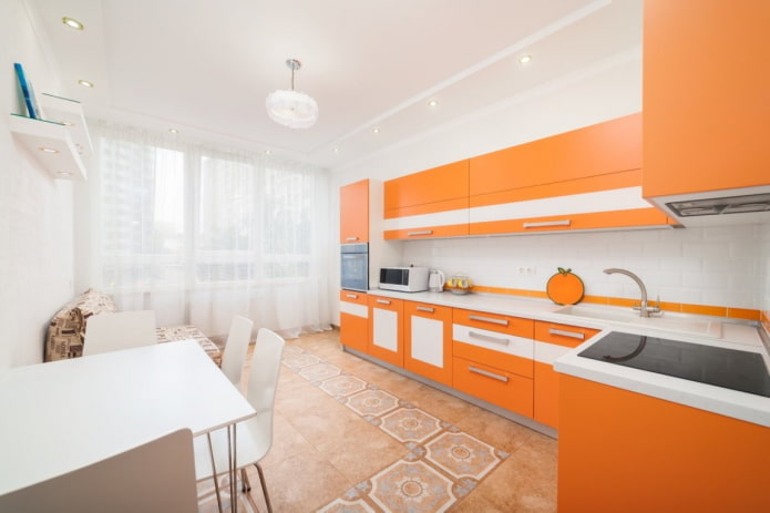 kitchen decoration in orange tones kitchen decoration in orange tones