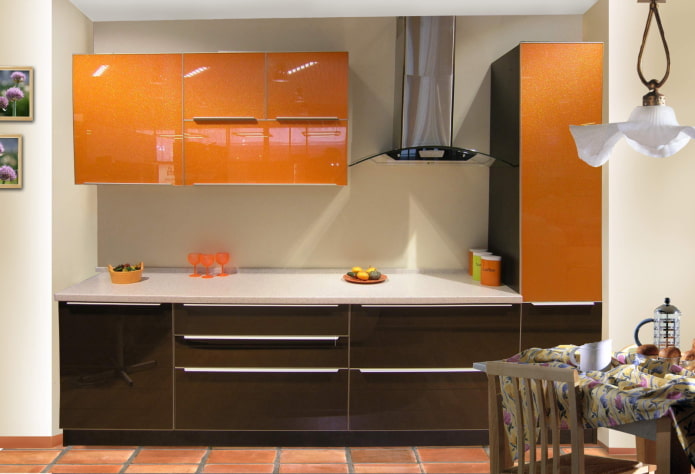 kitchen interior design in orange colors kitchen interior design in orange colors