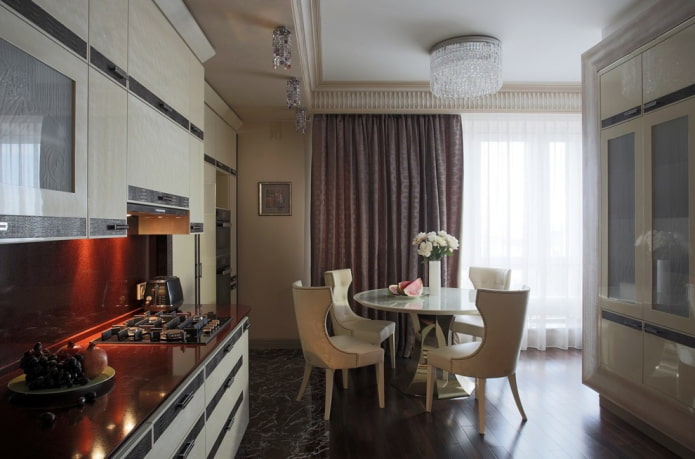 Dining area with round table