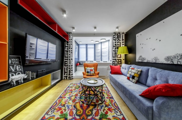 zonal selection of the nursery in the interior of the living room