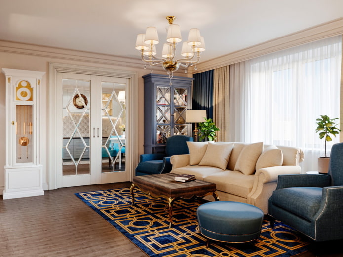 Lighting in a classic living room